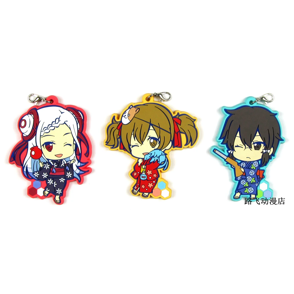 

Sword Art Online YUNA Ayano Keiko Asada Shino Action Figure Anime Model Rubber Keychain Pendant Christmas Toys for Gifts 6cm
