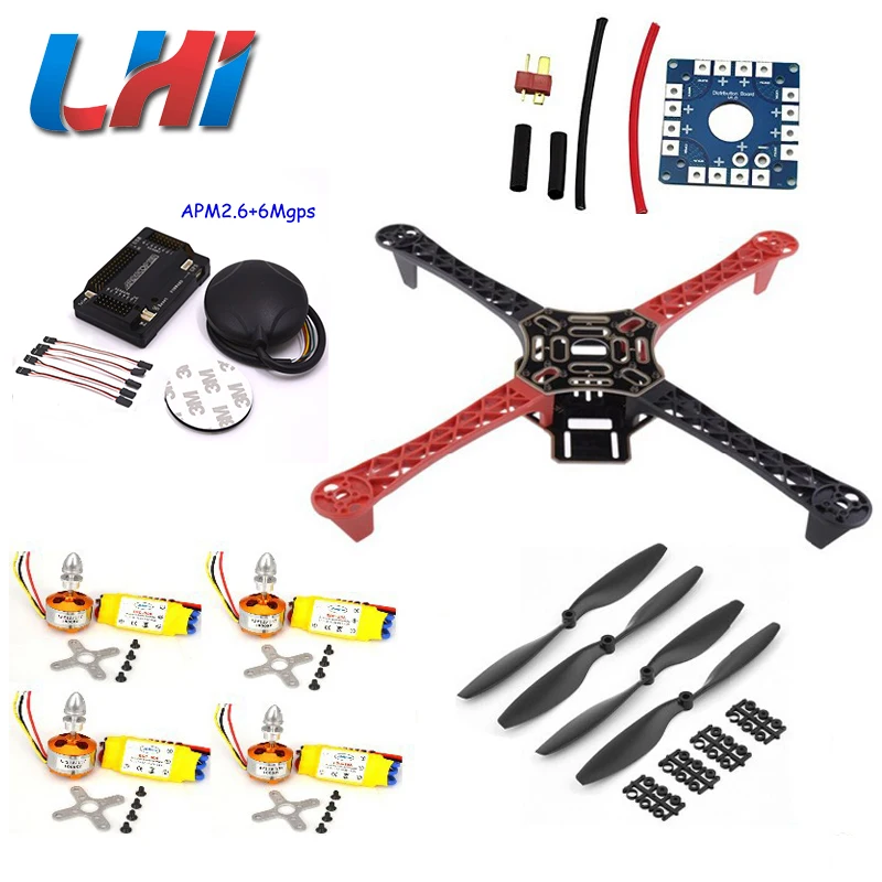 F450 Квадрокоптер Горячая стойка комплект рама Apm2.6 и 6 м Gps 2212 1000kv 30a 1045 Prop ~ f4p01 |