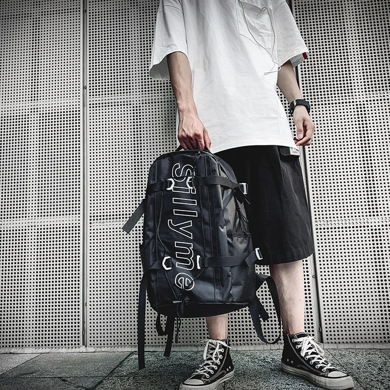 Модный рюкзак мужская сумка с буквенным принтом большие рюкзаки уличный хип хоп студенческий дорожный рюкзак школьный рюкзак для мальчиков Mochilas