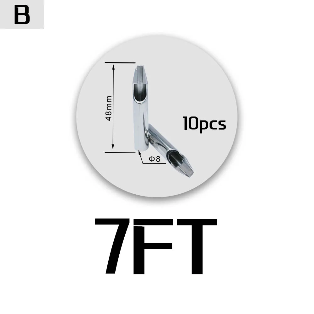 Высокое качество 10 шт. 304 Нержавеющая сталь татуировки Советы для тату мастера наконечники форсунки 5/7/9FT для иглы татуировки Аксессуары;