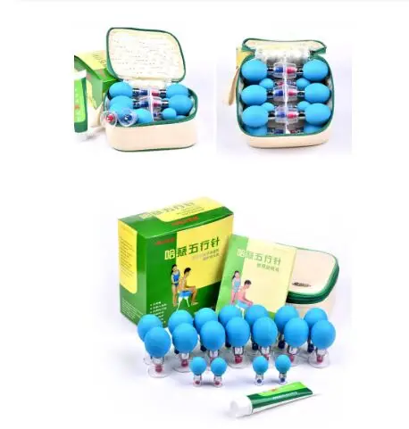 

18 Silver household Vacuum Haci Magnetic Therapy Acupressure Suction Cup TCM acupuncture and moxibustion Cupping Set Health Care