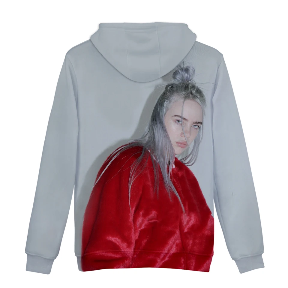 Принт 3D персонаж idol Billie Eilish толстовки женские мужские толстовки мода певица Billie Eilish 3D Толстовка зеленый пуловеры