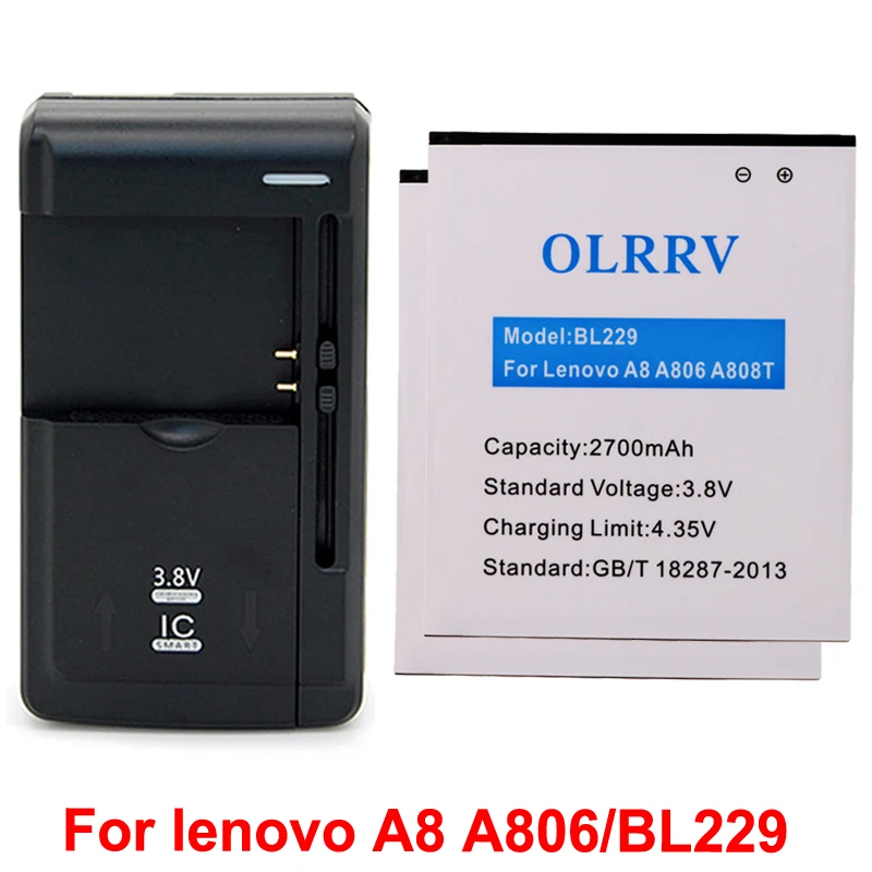 Аккумулятор высокой емкости BL 229 BL229 для lenovo A8 A806 A808T аккумулятор батарея 2700 мАч +