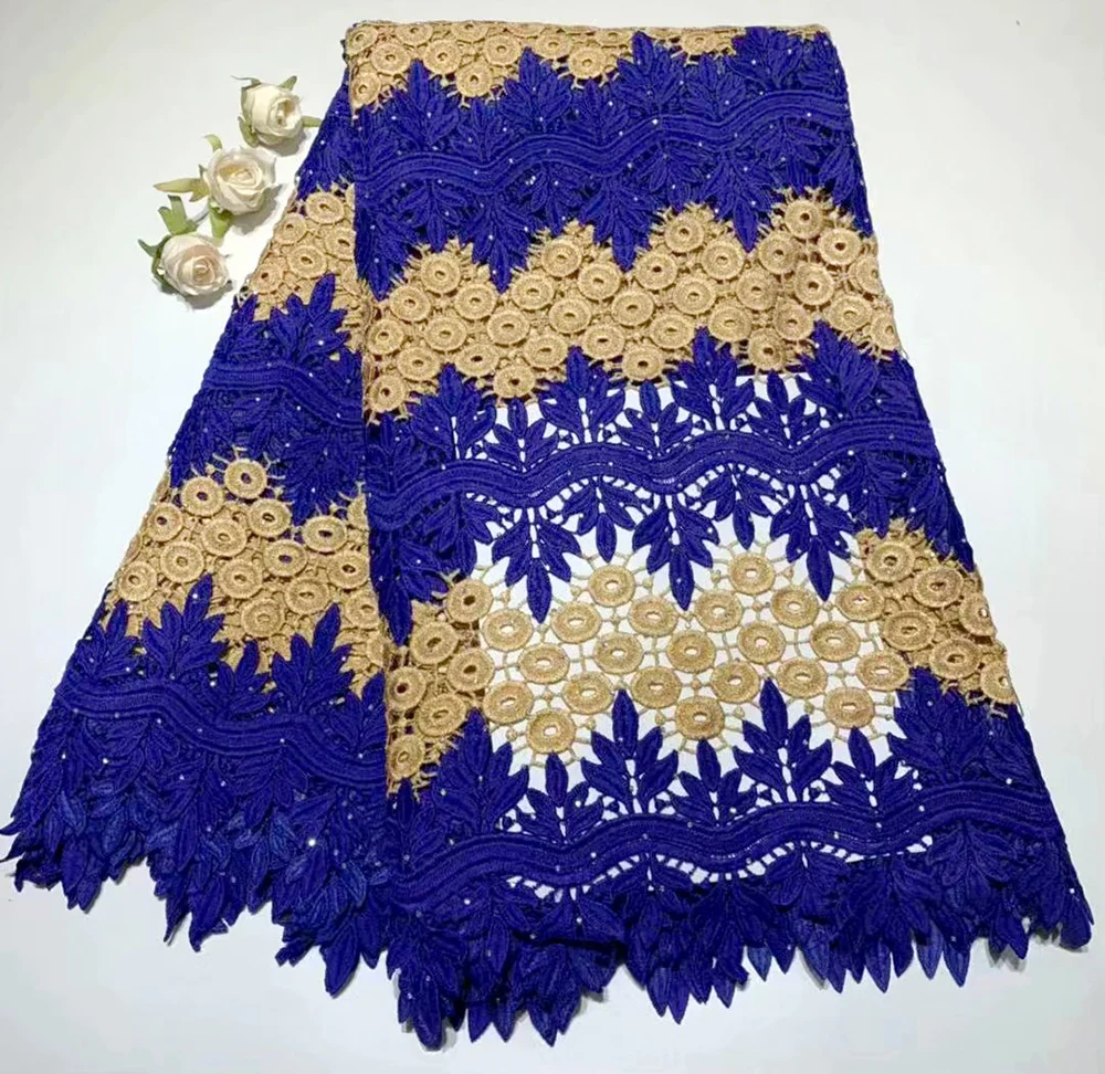 

French Net Lace Fabric Nigerian Guipure Lace High Quality African Mesh Lace Fabric With Stones For Wedding Lace Dress 2019