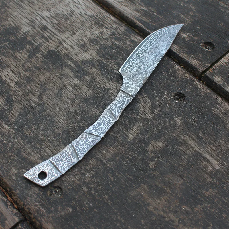 Нож с фиксированным лезвием, заготовки из нержавеющей стали, ручной нож из дамасской стали, охотничий нож для выживания в джунглях, инструменты для повседневного использования