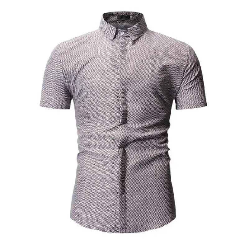 Новые летние мужские рубашки с коротким рукавом slim Fit Camisa Masculina Повседневное мужские рубашки Социальное модные Chemise homme M-3XL