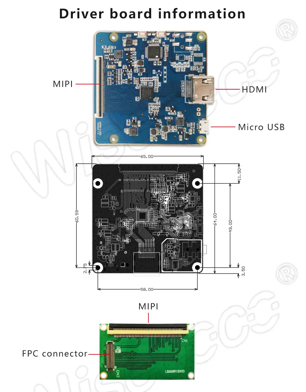 LS055R1SX03 5,5 дюймов 2k IPS ЖК-модуль 2560*1440 ЖК-экран HDMI к MIPI плата для VR LCD WANHAO D7 3d принтер проектор