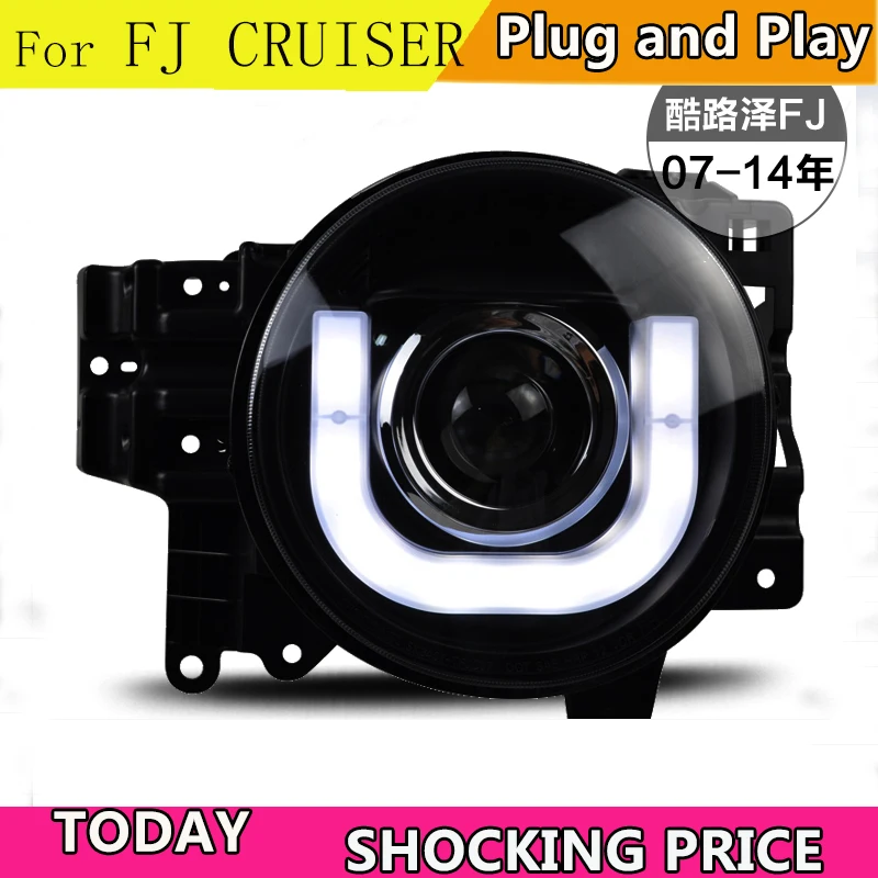 Doxa автомобильный Стайлинг для Toyota 16-17 Cruiser фары для Land Cruiser фара led DRL Передняя светодиодная двойная линза двойной луч