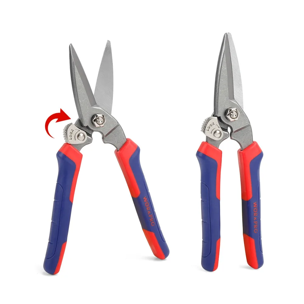 Günstige WORKPRO Messer und Scheren Gesetzt Elektrische Folding Messer mit Klingen Multi zweck Geschmiedet Schere Scissor