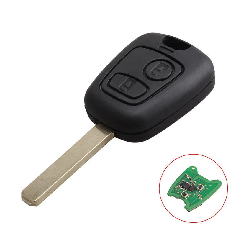 

2 Buttons 433MHZ PCF7961Chip Remote Key Keyless For Peugeot 307 Citroen C1 C3 Replacement Car Key VA2 Blade