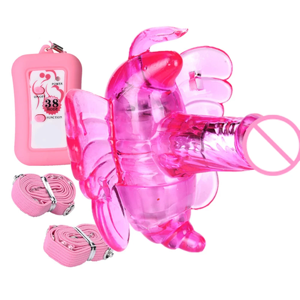 Butterfly Vibrator Strap On G-Spot Massager Wireless Control Vibrating Sex Toy 