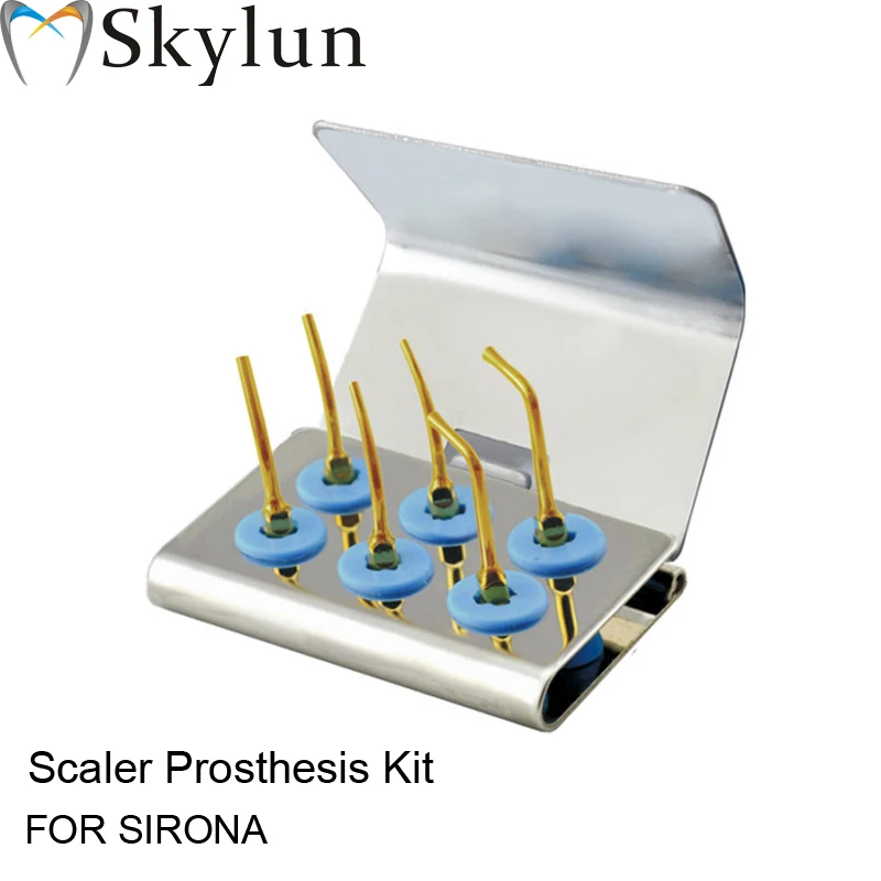 

Dental Ultrasonic scaler Tip Kit Scaler prosthesis Kit Gold SCALER TIPS CS1T *2 CS2T *2 CS3T *2 Fit SIRONA AT48