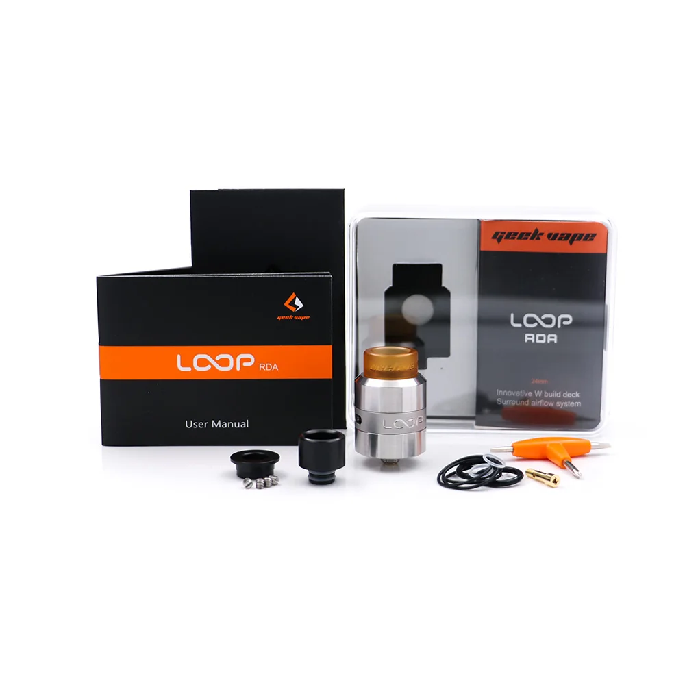 Geekvape петли RDA танк 24 мм vape с уникальным W в форме построить двухслойные утечки для