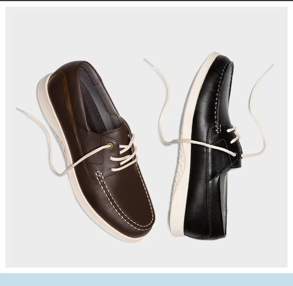 Xiaomi QIMIAN/мужская повседневная обувь на шнуровке легкая Нескользящая обувь для вождения с шестью отверстиями и эластичной подошвой из воловьей кожи