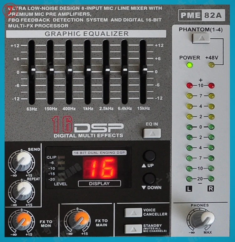 PME82A 4 моно + 2 стерео 8 каналов 16 DSP хорошее качество USB профессиональный аудио dj