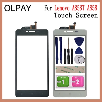 

OLPAY 5.0'' New Touch Panel Sensor For Lenovo A858T A858 Touch Screen Front Glass Tools Free Adhesive And Wipes