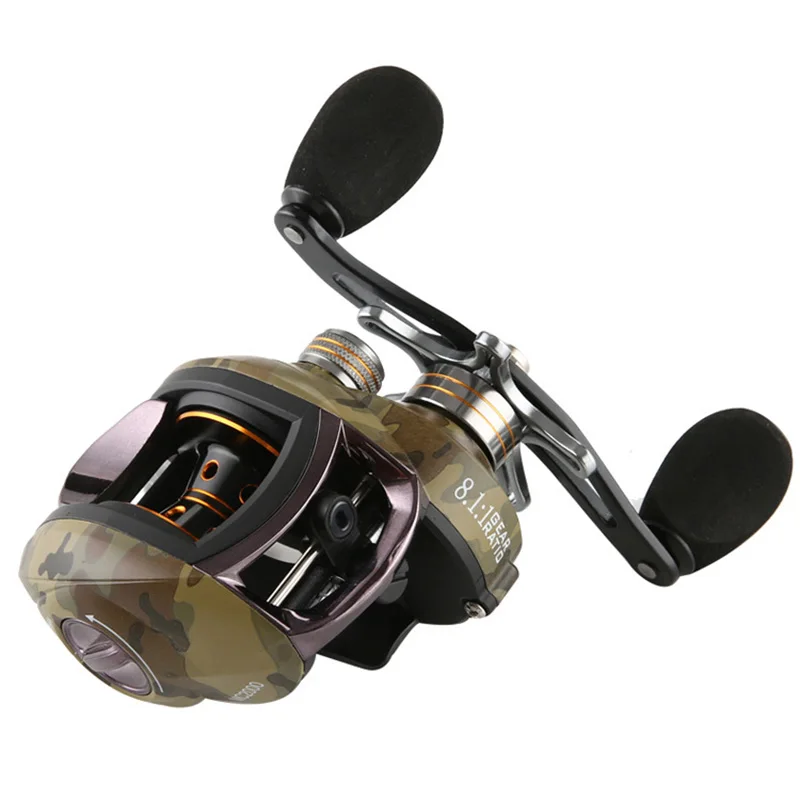 2019 Baitcasting بكرة عالية السرعة 8.1: 1 والعتاد نسبة 17 + 1 محامل سوبر السلس الصيد بكرة المياه العذبة باس الصيد معالجة Pesca