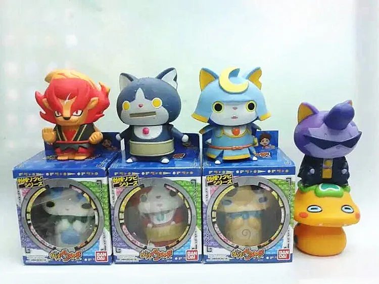 

7pcs/set 8cm Gift box package Japanese cartoon Yokai watch action figure doll.PVC kids gift toy yokai-watch Jibanyan Roboyan