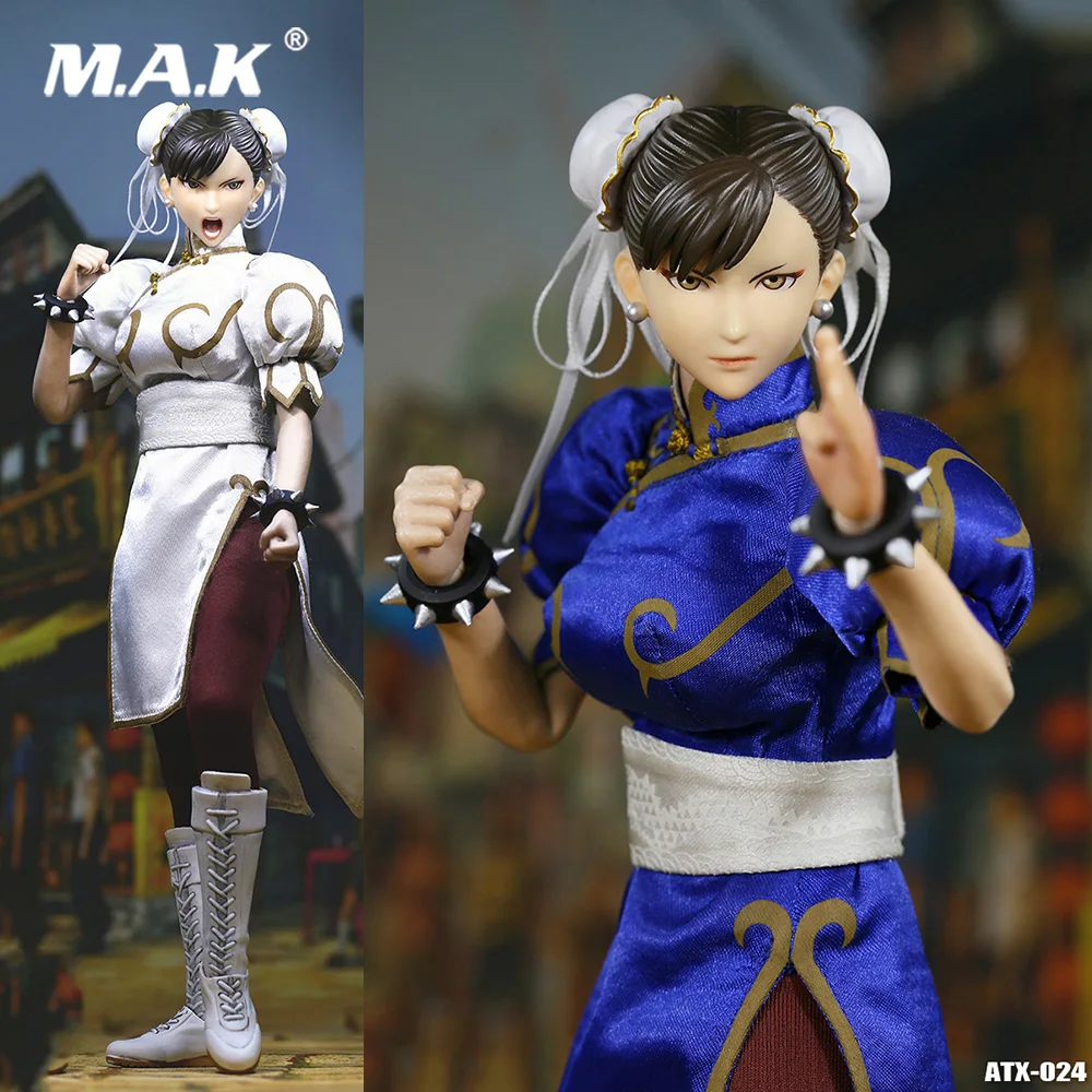 

Collectible ATX024 1/6 Full Set Female Street Fighter Chinese Fighting Beauty Girl Chun-Li 12'' Action Figure Model for Fan Gift