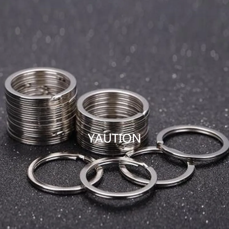 

50pcs Split Keyring keychain Key Ring Loop Holder Clasps Keyfob Connectors 30mm