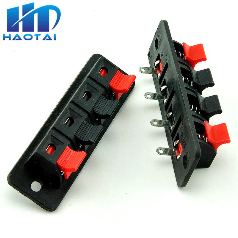 

5pcs Hot Single Row 4 Pin 4 Position Speaker Terminal Board Connectors LED Aging Tester Scoket Plug Adapter