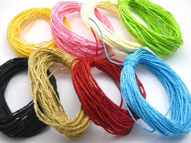 

100 Meters Mulberry Paper String Crafting Floristry collage