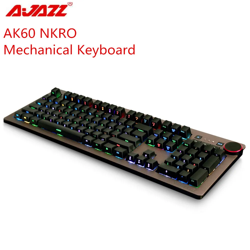 

AJAZZ AK60 NKRO Wired Mechanical Keyboard With RGB Backlight For Desktop 104 Keys ABS Professional Gaming Keyboard For LOL PUBG