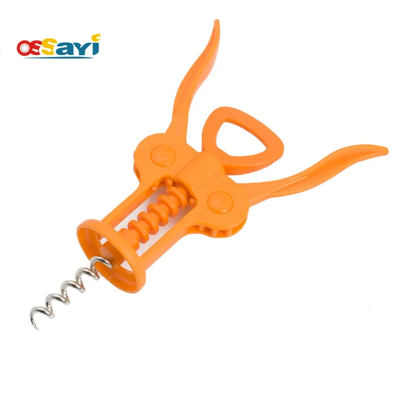 Hot Sale Wine Bottle Opener Corkscrew Simple Plastic Handle Cork Screw