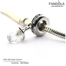 Продвижение 925 пробы серебро Ясно CZ соски Мотаться бусины для изготовления ювелирных изделий Подходит талисманы браслет Berloque