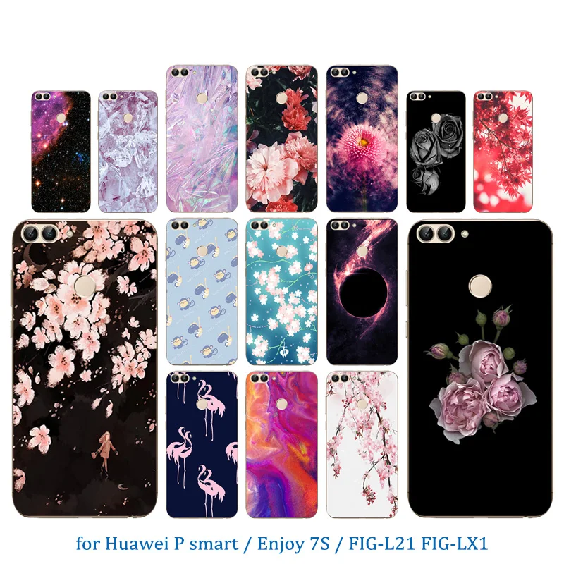 

5.65" for Huawei P Smart Transparent Soft TPU for Huawei Enjoy 7S Silicone for Huawei FIG-L21 FIG-LX1,LX2,LX3 Ice Pattern