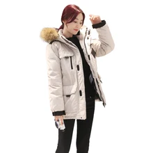 Высококачественный Женский пуховик новое поступление зимняя куртка женская пуховая парка теплое пальто толстая ветрозащитная верхняя одежда-30 градусов