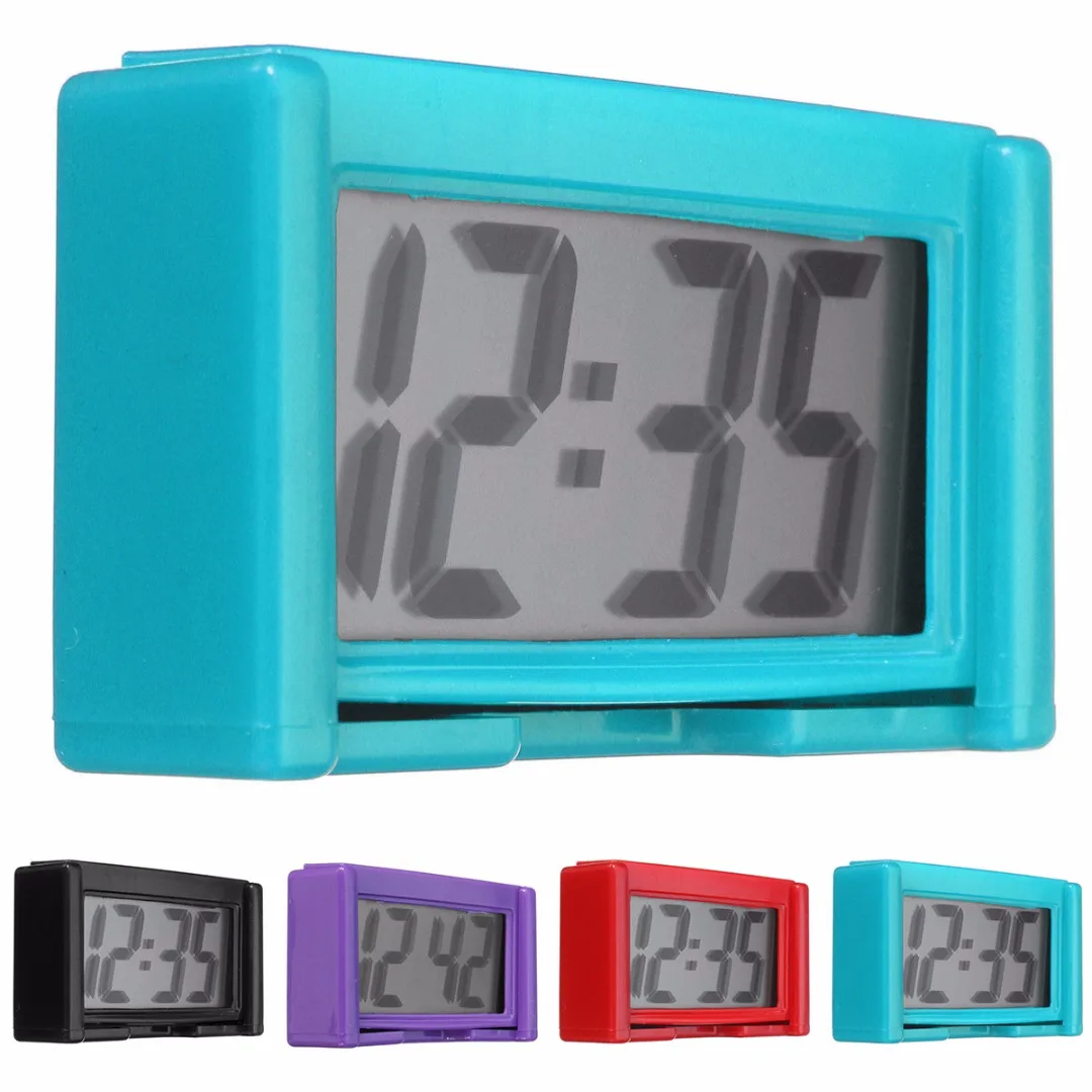 JX-LCLYL LCD Screen Digital Car Dashboard Clock Desk Time Adsorption Bracket Home Office