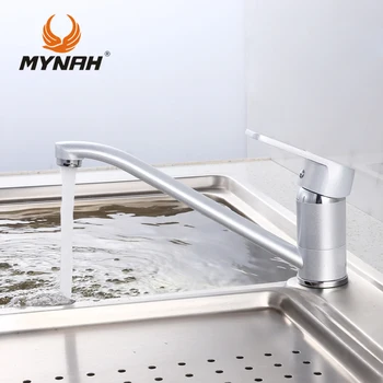 

MYNAH Russia free shipping Kitchen faucet mixer water tap Single Holder Single Hole kitchen grifo rotation rubinetto cucina