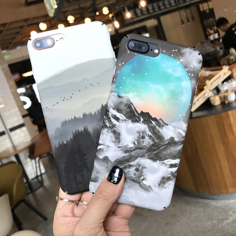 Чехол для iPhone 7 8 6 6S Plus тонкий креативный дизайн Матовый Жесткий чехол из