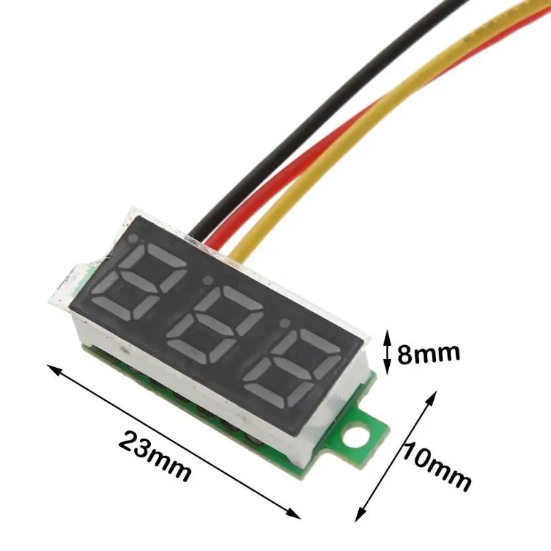 0.28in вольтметр Мини DC 0-100 V 3-проволочный Калибр светодиодный Дисплей цифровой Панель счетчик детектор монитор измеритель напряжения