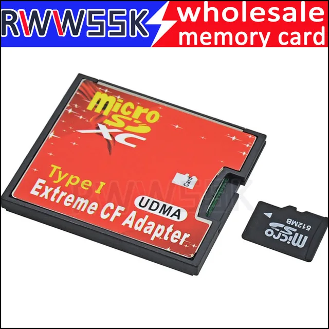Карта Micro SD SDHC SDXC TF до CF адаптер MicroSD для экстремальной компактной вспышки тип I