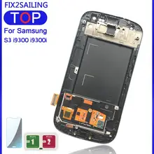 ЖК-дисплей для samsung Galaxy S3 экран ЖК-дисплея в сборе с рамкой для samsung S3 i9300 i9300i i9301 i9308i i9301i