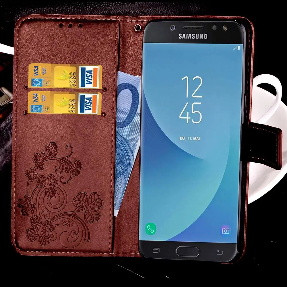 For Samsung Galaxy J5 2017 Pro SM-J530FM/DS SM-J530F/DS Case Luxury Flip Wallet Retro Leather PU Phone Cover Silicone Capa Funda 3