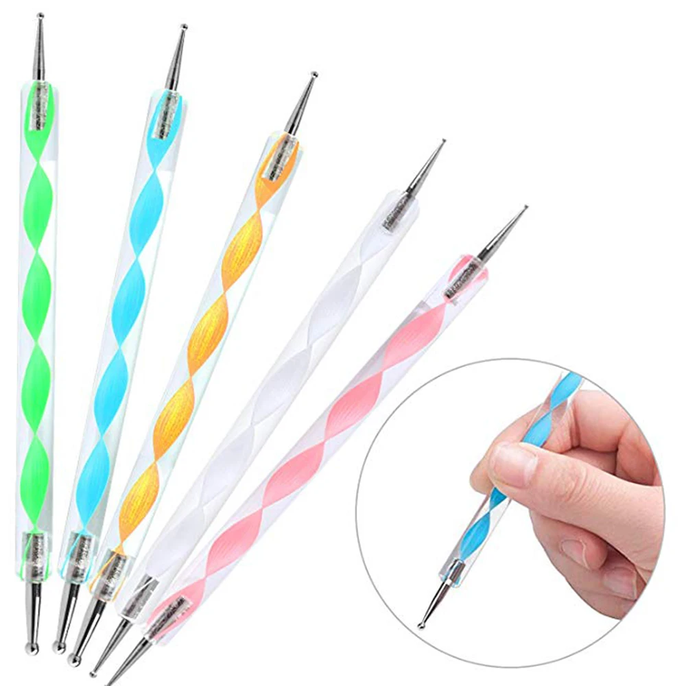 

5Pcs Ball Styluses Dotting Pen Pottery Ceramics Statue Carving Embossing Tools Ball Stylus Clay Sculpting DIY Mandala Painting