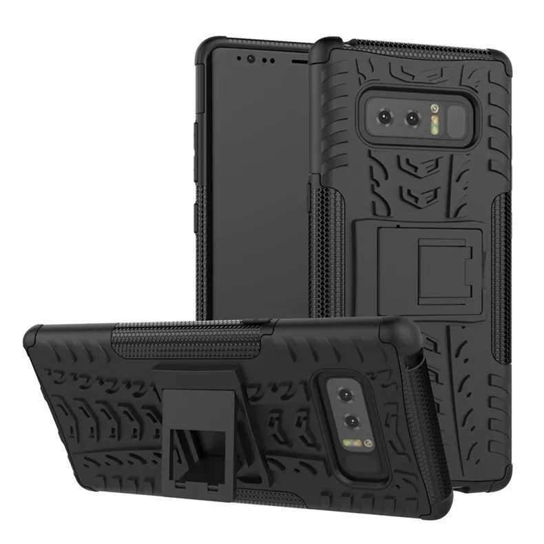 

For Apply to Samsung S9 plus Colorful Color 2 IN 1 Bracket Mobile Phone Case J7 Pro Spider Pattern Creative Anti Falling Sleeve