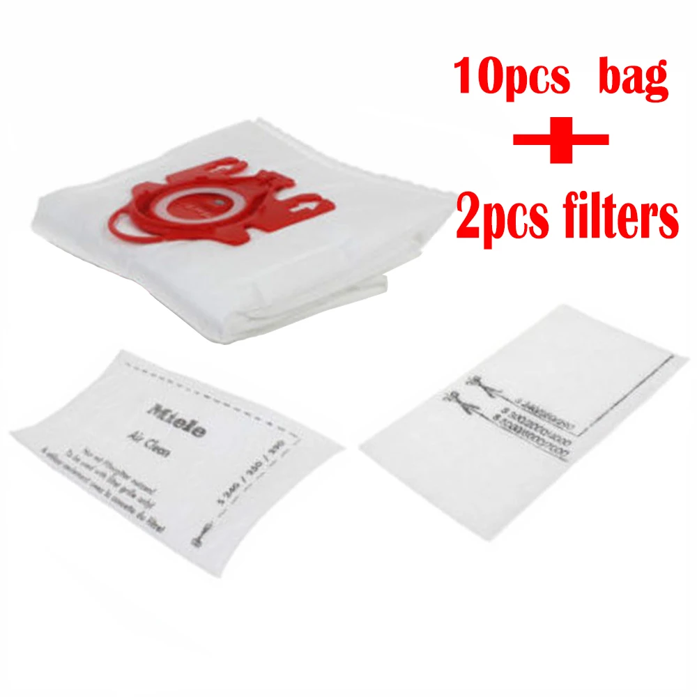 

10Pcs/Lot For MIELE FJM C1 & C2 Synthetic Type Hoover Hepa Vacuum Cleaner DUST BAGS With 2pcs FILTERS