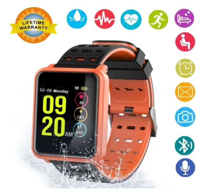 Смарт браслет IP68 Водонепроницаемый Smart watch сердечного ритма крови Давление