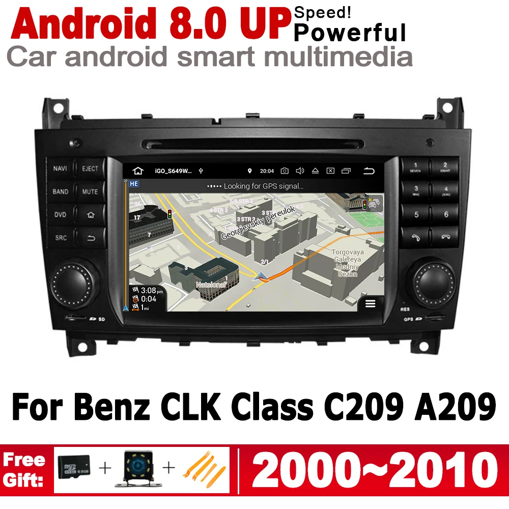 

For Mercedes Benz CLK Class C209 A209 2000~2010 NTG 2 Din Car Multimedia Player Android Radio GPS Navigation Stereo audio IPS
