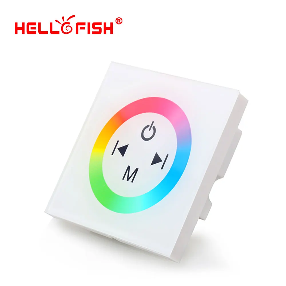 Настенный Выключатель 86 видов сенсорная панель RGB одноцветная Светодиодная