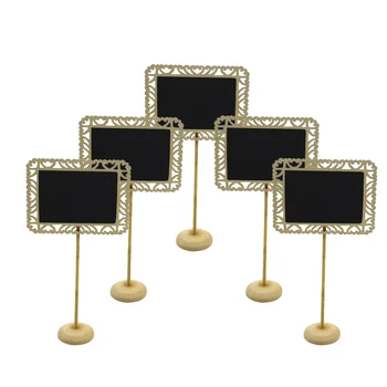 

20pcs/lot vintage erasable hollow wooden blackboard decorative chalkboard price display stand message board wholesale