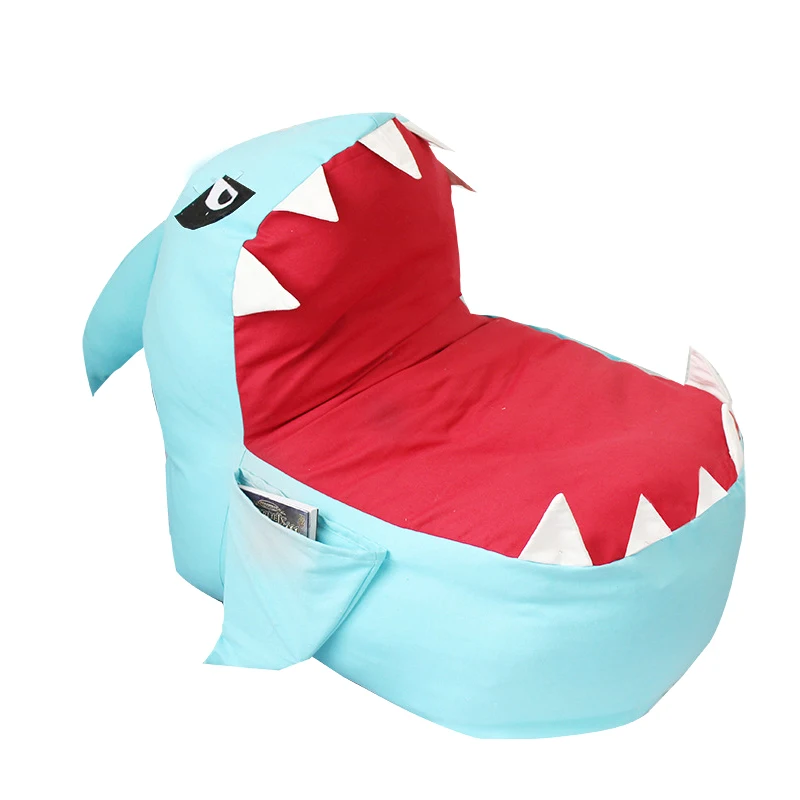 Сумка для хранения с изображением акулы, животных, мультфильмов, креативная современная сумка для хранения, мягкая сумка для хранения, кресло, переносная детская одежда, сумки для хранения игрушек - Цвет: Синий