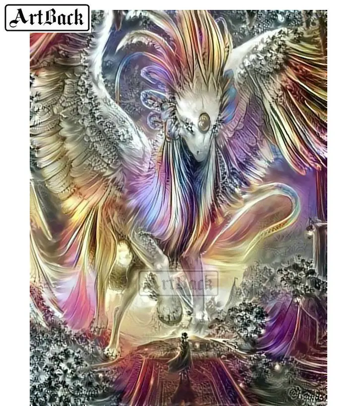 Full square / round drill diamond painting dragon abstract animal 3d diamond embroidery resin mosaic home decoration painting - Цвет: ARD624