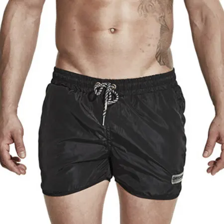 Купальники DESMIIT мужские шорты легкие тонкие быстросохнущие плавки мужские плавки больших размеров купальный костюм серебристый XXL - Цвет: Черный
