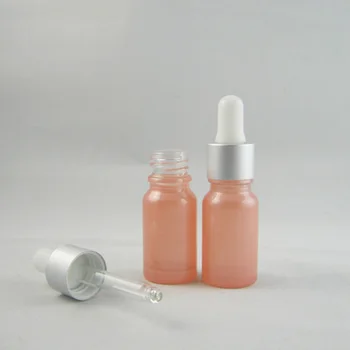 

50pcs 10ml pink Essential oil bottle / alumina lid glass dropper bottles / aromatherapy bottle