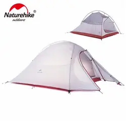 Naturehike сверхлегкий лагерь Палатки 2 человек с палатка след 20d силиконовые 210 т плед Ткань палатка двойной слой палатка